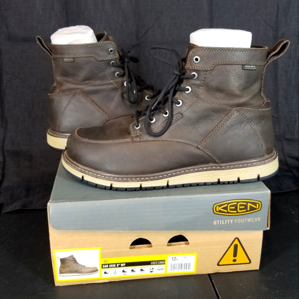 KEEN San Jose Boots - Safety Toe and Waterproof Model Sz 12